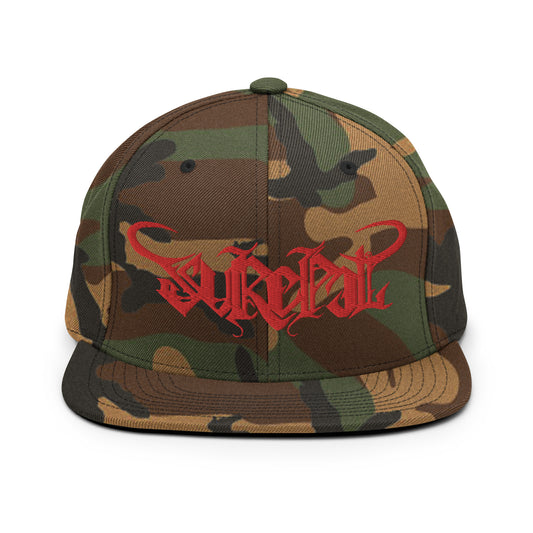 Camo Black Metal Snapback